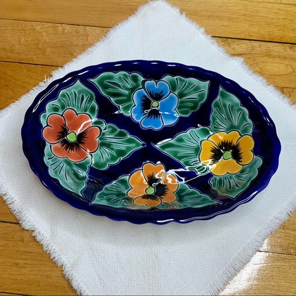 Mexican Talavera Pottery Trinket Tray/Dish - Picture 1 of 8
